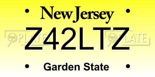 Z42LTZ New Jersey License Plate