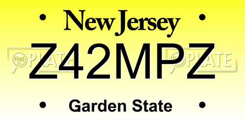 Z42MPZ New Jersey License Plate