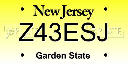 Z43ESJ New Jersey License Plate