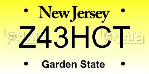 Z43HCT New Jersey License Plate