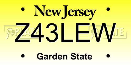 Z43LEW New Jersey License Plate