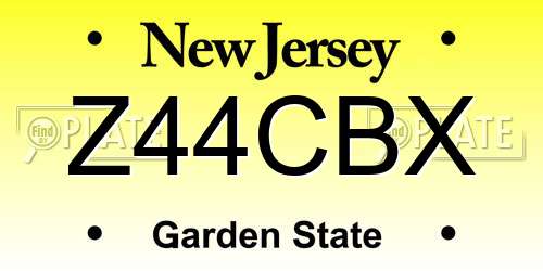 Z44CBX New Jersey License Plate