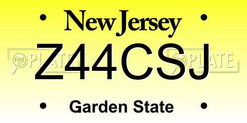 Z44CSJ New Jersey License Plate
