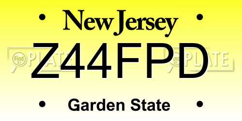 Z44FPD New Jersey License Plate