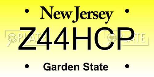 Z44HCP New Jersey License Plate
