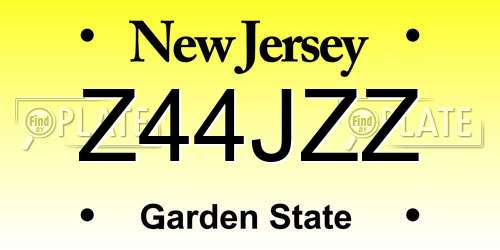 Z44JZZ New Jersey License Plate