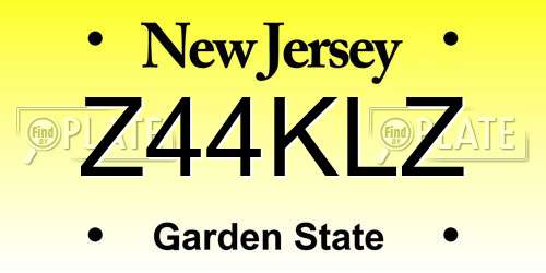 Z44KLZ New Jersey License Plate