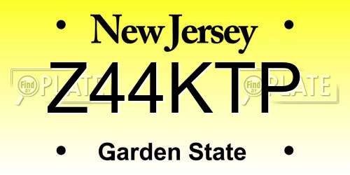 Z44KTP New Jersey License Plate