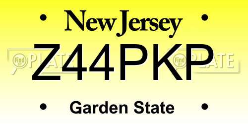 Z44PKP New Jersey License Plate