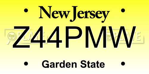 Z44PMW New Jersey License Plate