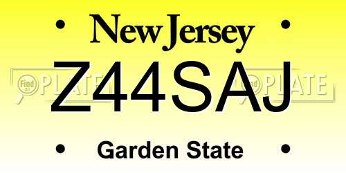 Z44SAJ New Jersey License Plate