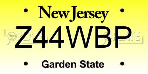 Z44WBP New Jersey License Plate