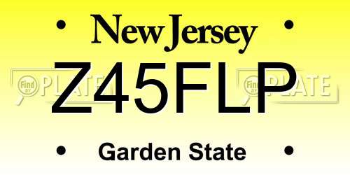 Z45FLP New Jersey License Plate