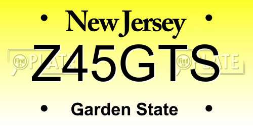 Z45GTS New Jersey License Plate