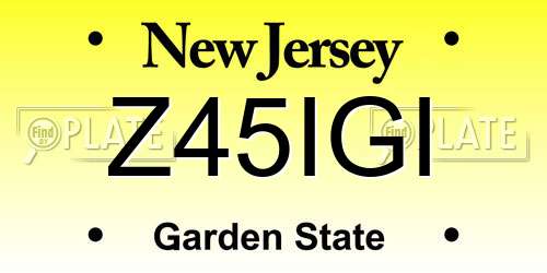 Z45IGI New Jersey License Plate