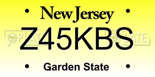 Z45KBS New Jersey License Plate