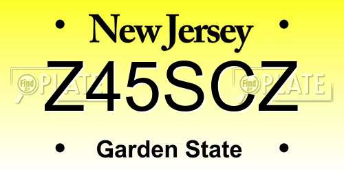 Z45SCZ New Jersey License Plate