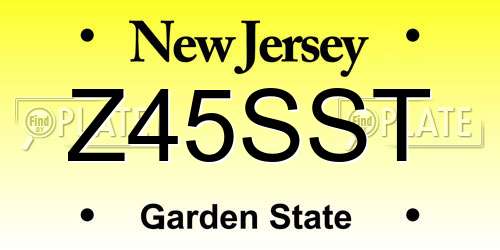 Z45SST New Jersey License Plate