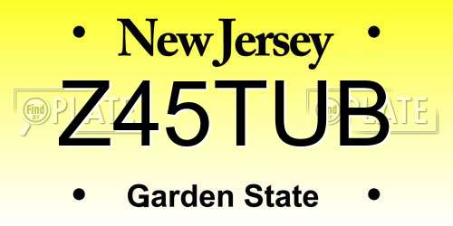 Z45TUB New Jersey License Plate