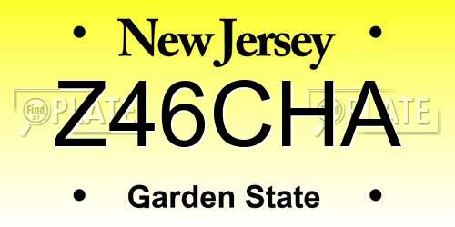 Z46CHA New Jersey License Plate