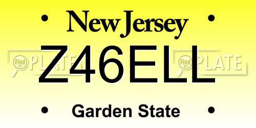 Z46ELL New Jersey License Plate