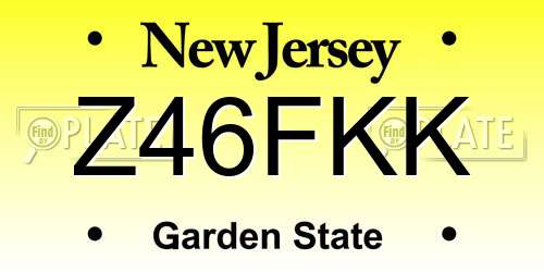 Z46FKK New Jersey License Plate