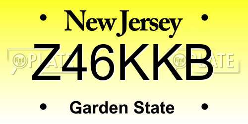 Z46KKB New Jersey License Plate