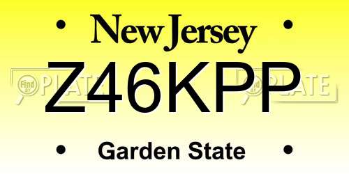 Z46KPP New Jersey License Plate