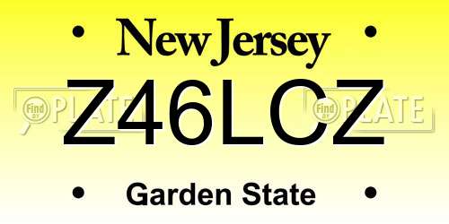 Z46LCZ New Jersey License Plate
