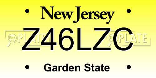 Z46LZC New Jersey License Plate