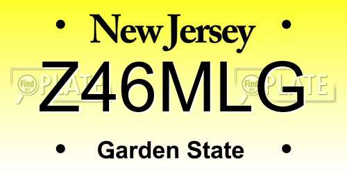 Z46MLG New Jersey License Plate
