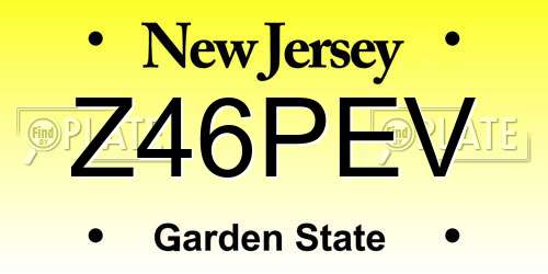 Z46PEV New Jersey License Plate
