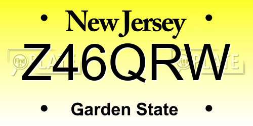 Z46QRW New Jersey License Plate