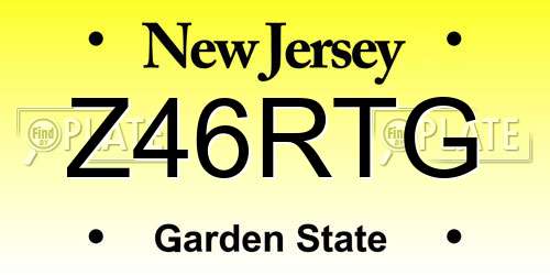Z46RTG New Jersey License Plate