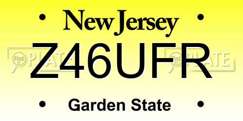 Z46UFR New Jersey License Plate
