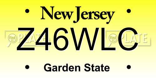 Z46WLC New Jersey License Plate