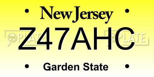 Z47AHC New Jersey License Plate