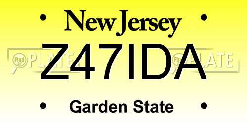Z47IDA New Jersey License Plate