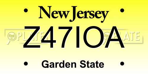 Z47IOA New Jersey License Plate