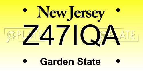 Z47IQA New Jersey License Plate