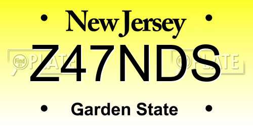 Z47NDS New Jersey License Plate