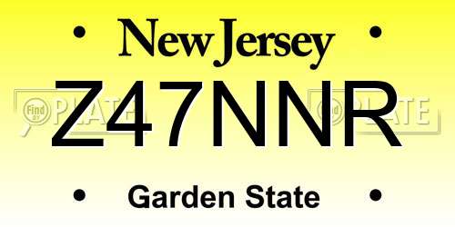Z47NNR New Jersey License Plate