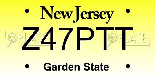Z47PTT New Jersey License Plate