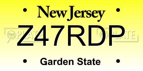 Z47RDP New Jersey License Plate