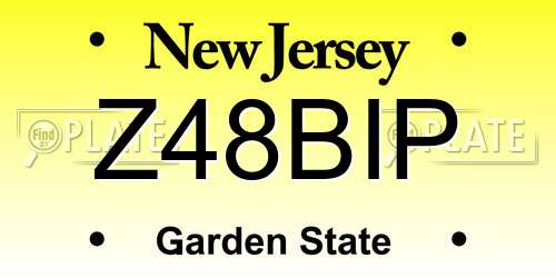 Z48BIP New Jersey License Plate