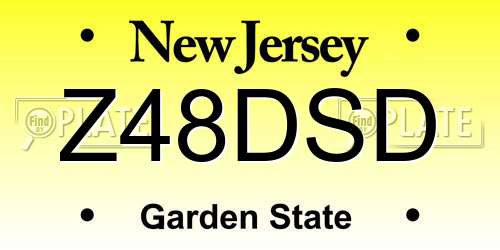 Z48DSD New Jersey License Plate
