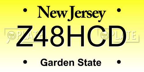 Z48HCD New Jersey License Plate
