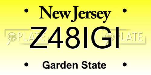 Z48IGI New Jersey License Plate