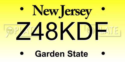 Z48KDF New Jersey License Plate