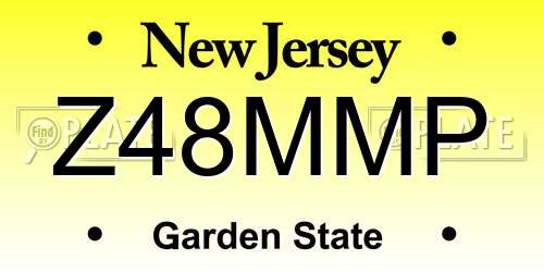 Z48MMP New Jersey License Plate